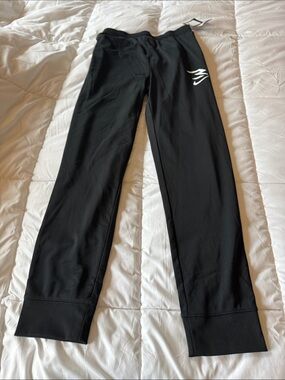 BlackKids Athletic Pants with White Nike Logo